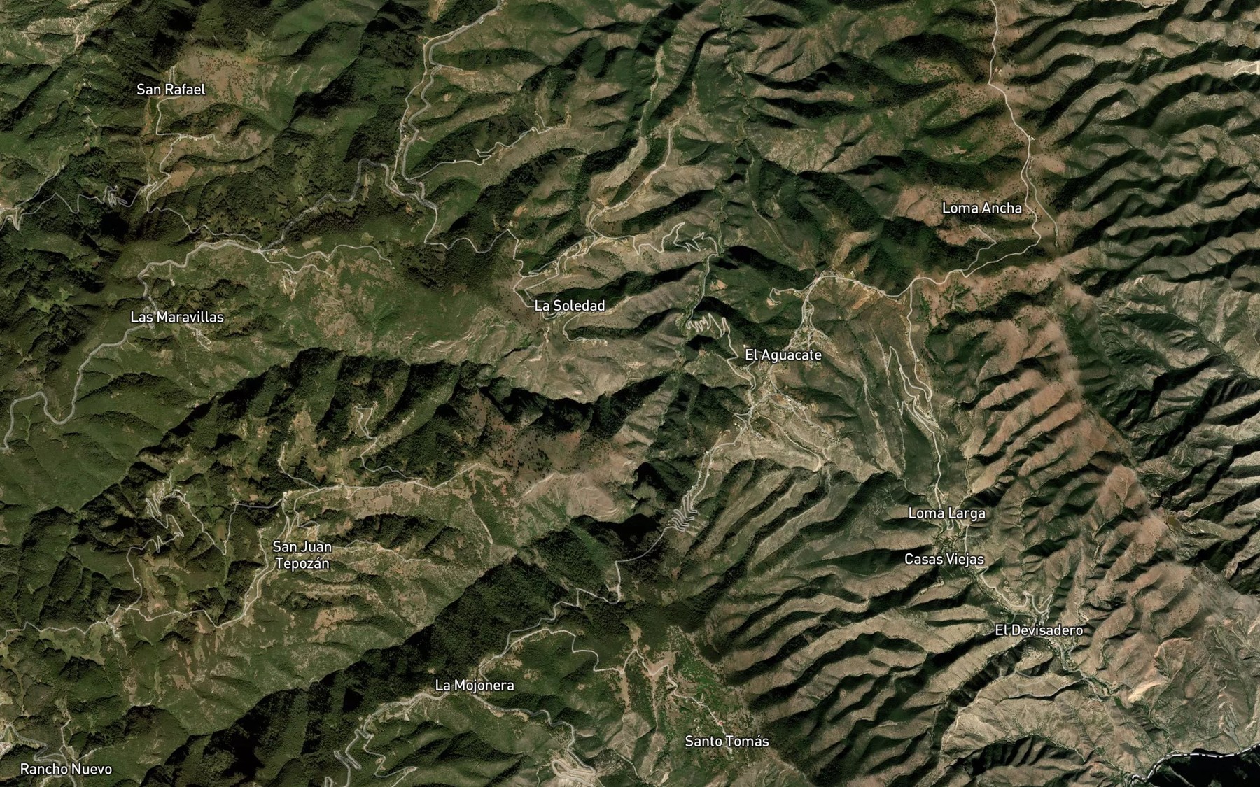 Satellite map of the Arroyo El Naranjo