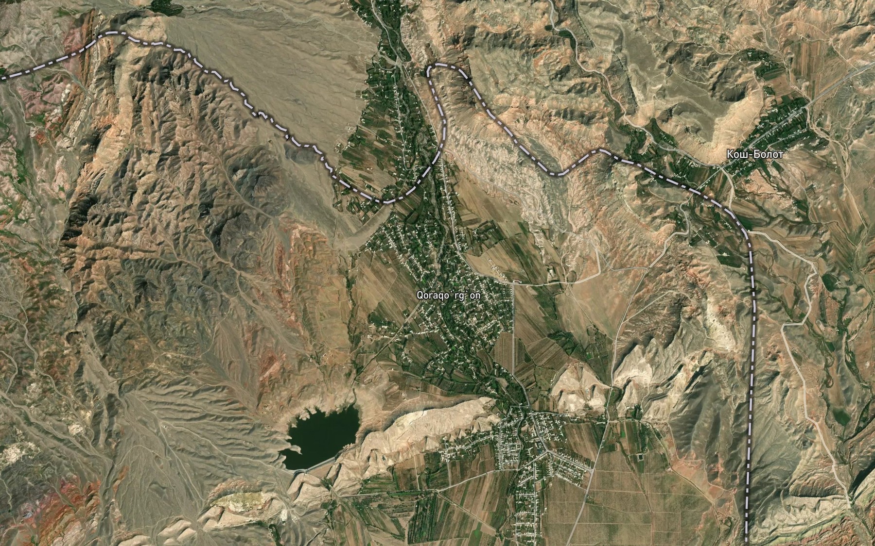Satellite map of the Kyok-Sariq