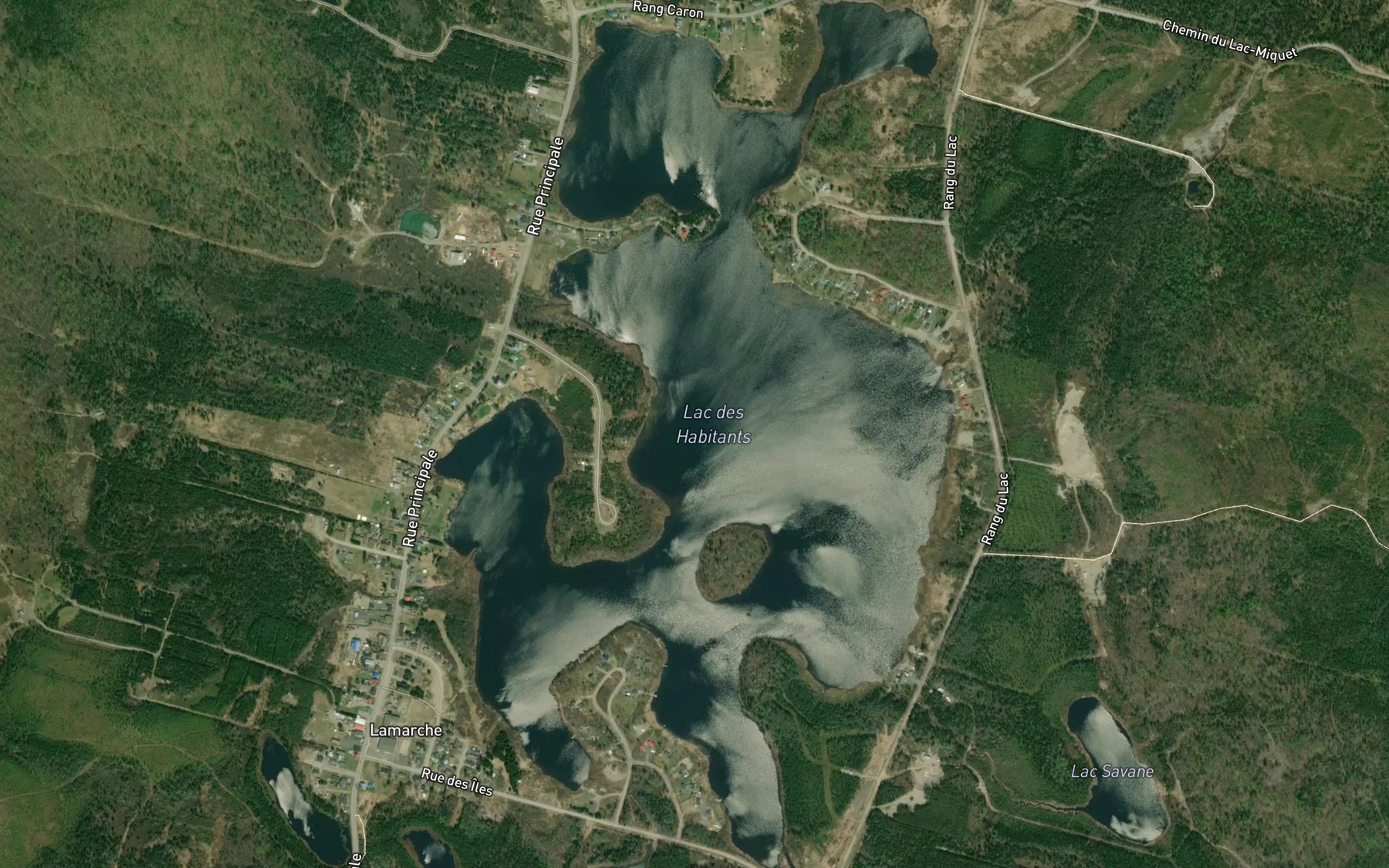 Satellite map of the Lac des Habitants
