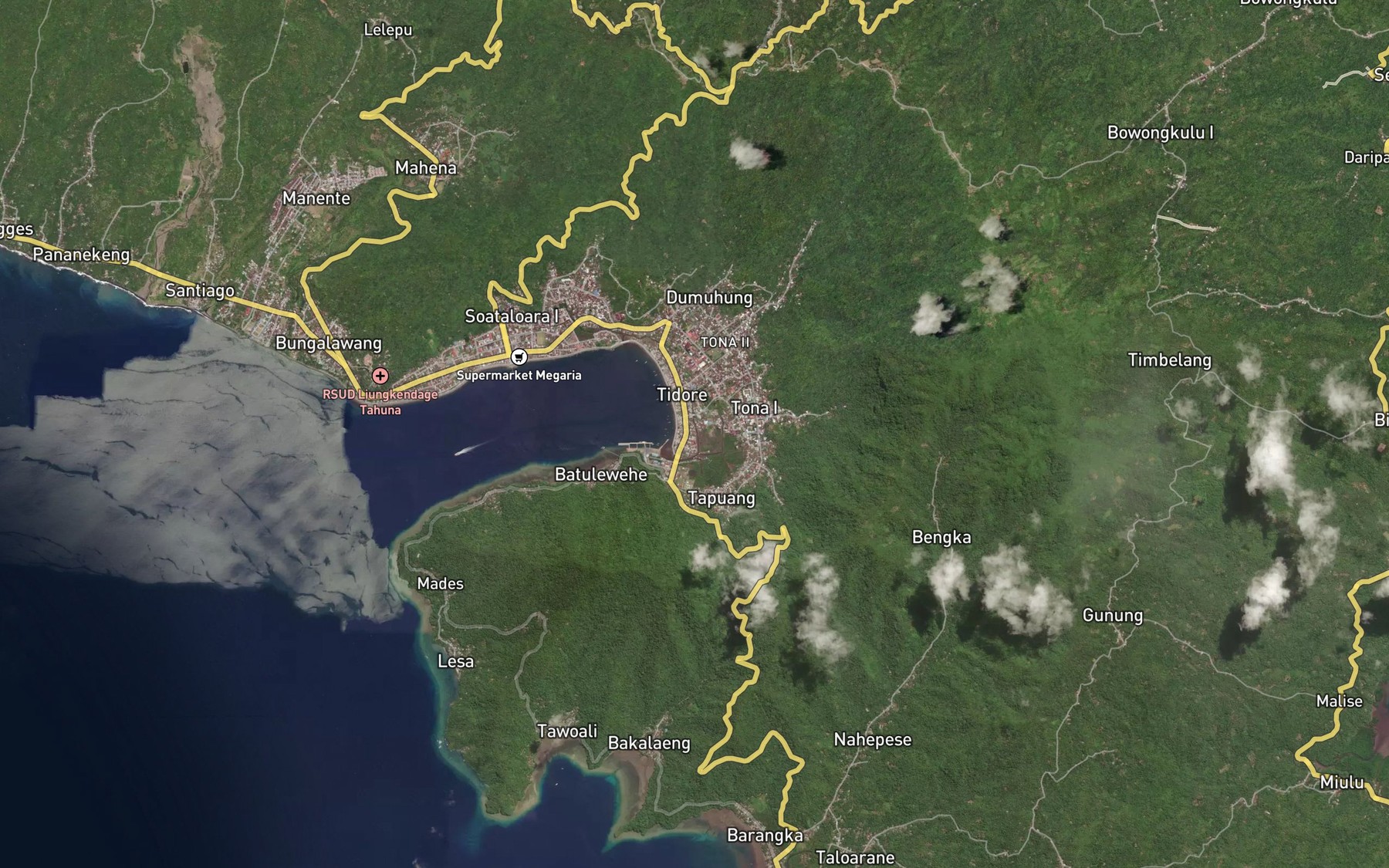 Satellite map of the Salu Kaluahagi