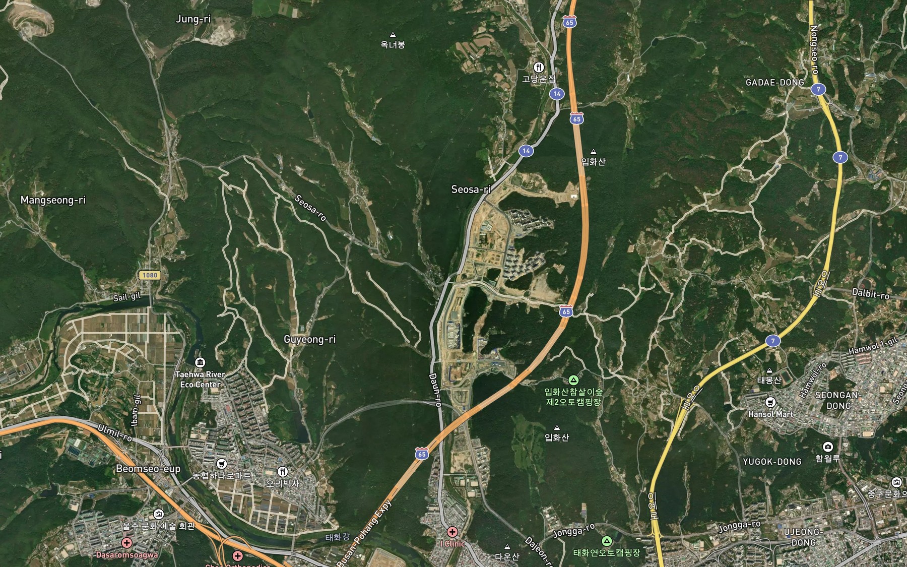 Satellite map of the Sigyecheon