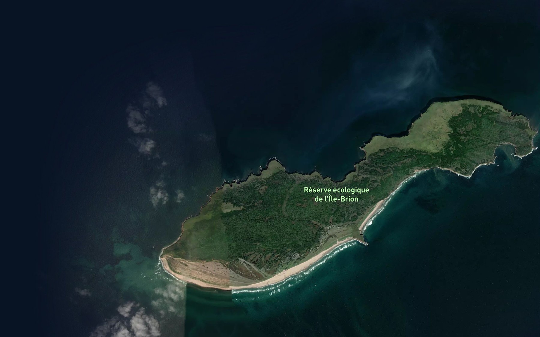 Satellite map of the Anse aux Dolines