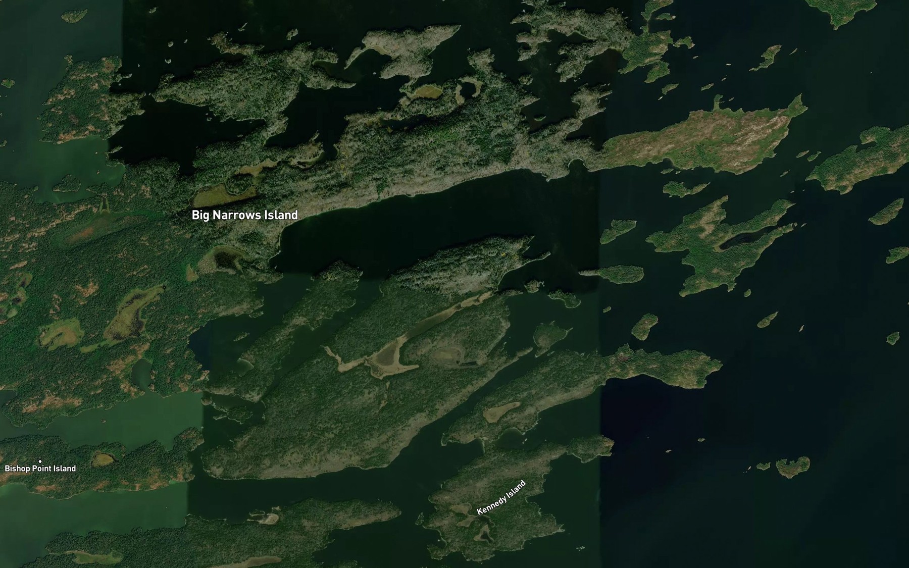 Satellite map of the Quandary Bay
