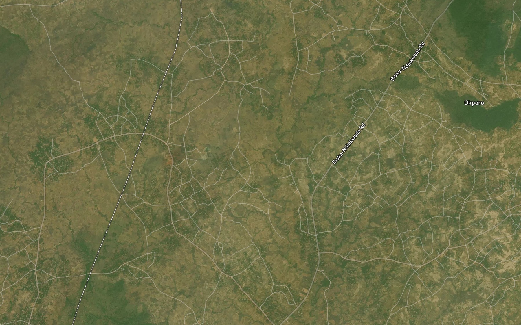 Satellite map of the River Ogba