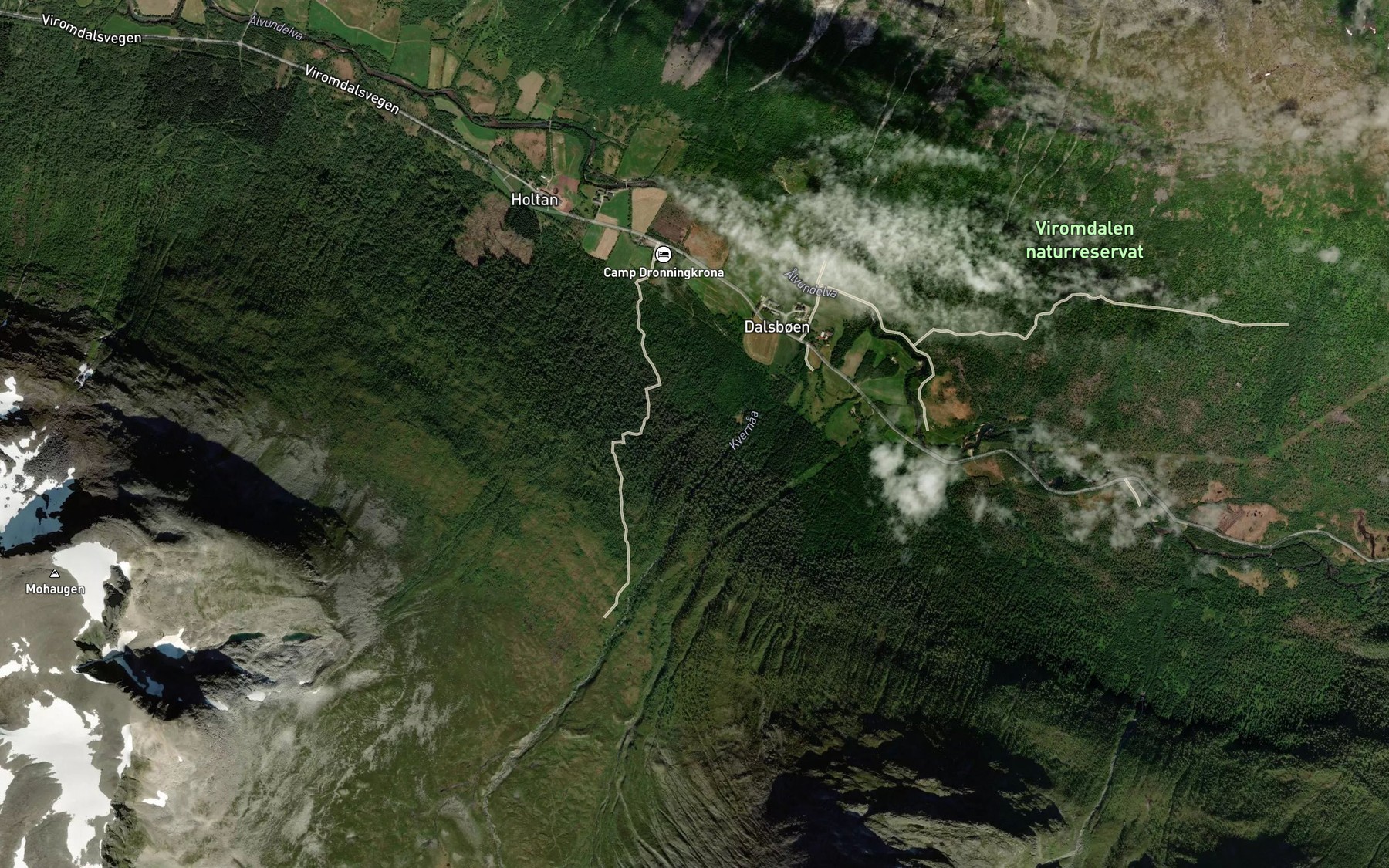 Satellite map of the Liabekken