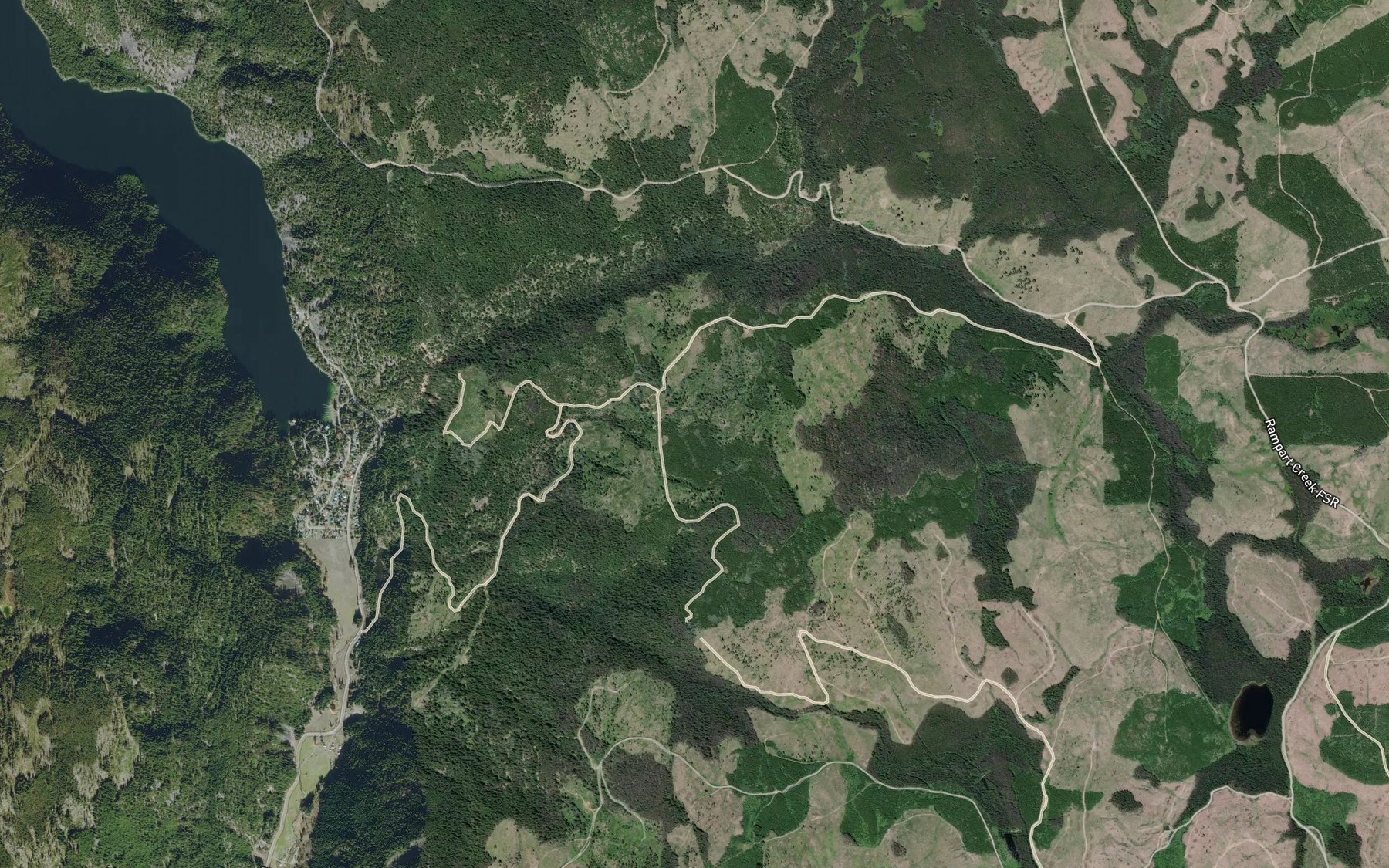 Satellite map of the Vinson Creek
