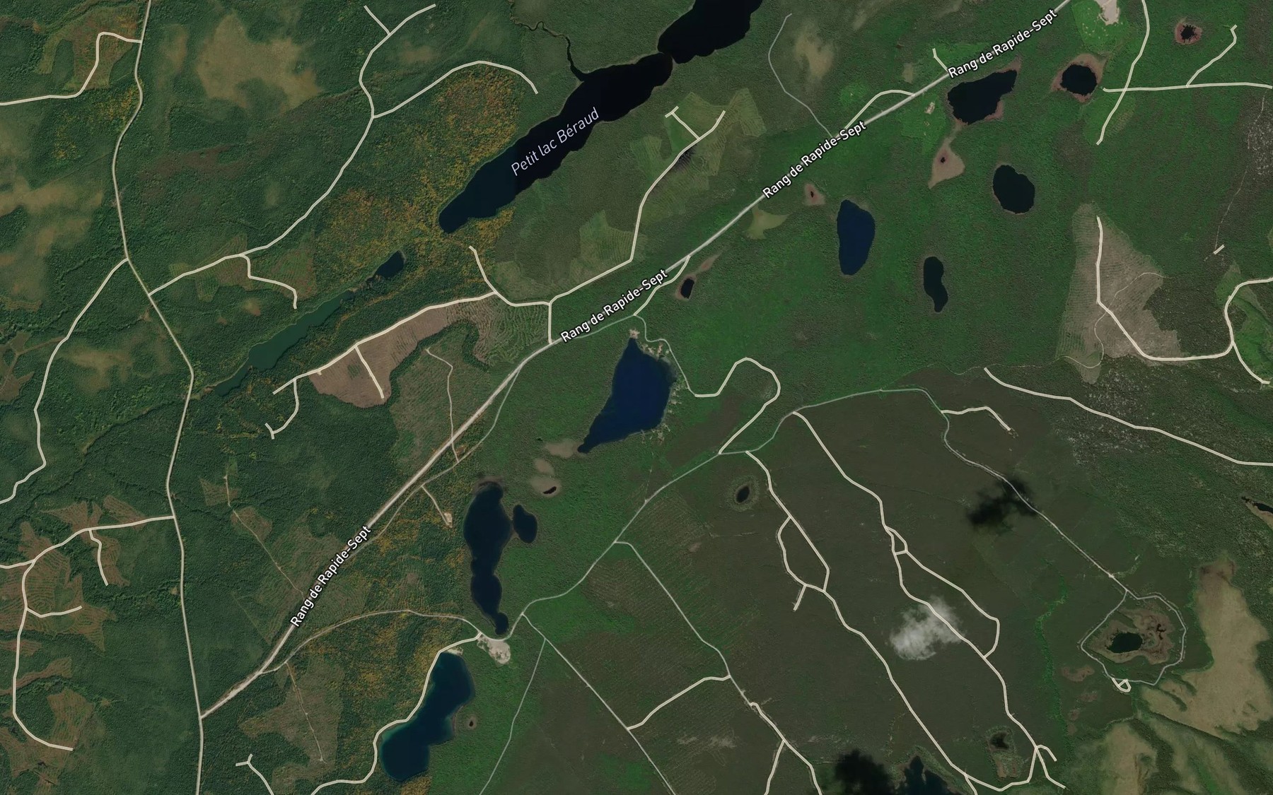Satellite map of the Lac Perron