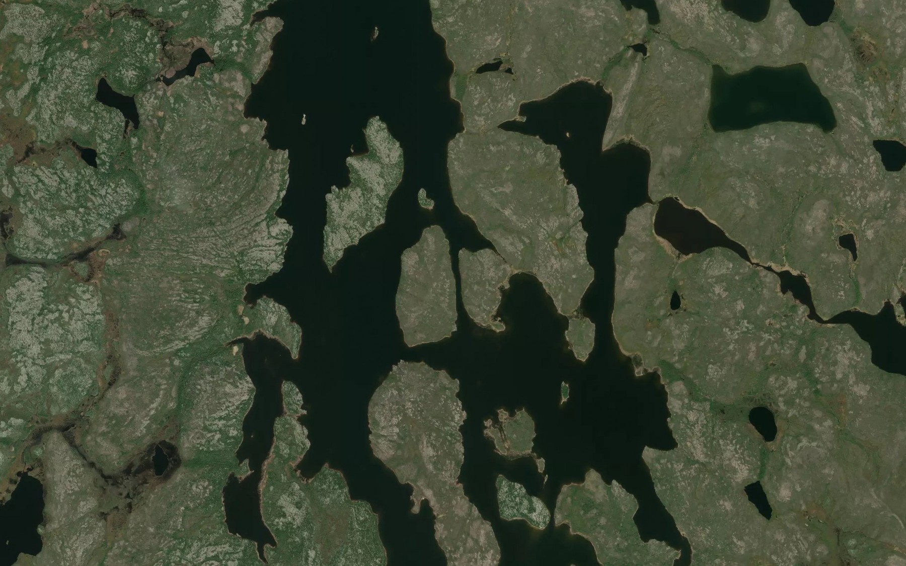 Satellite map of the Gunneechogizi Narrows