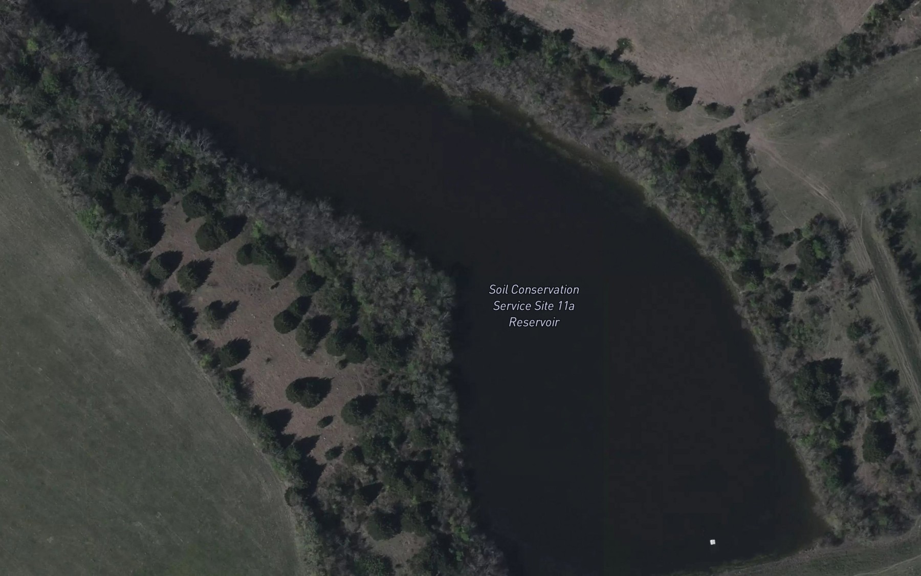 Satellite map of the Soil Conservation Service Site 11a Reservoir