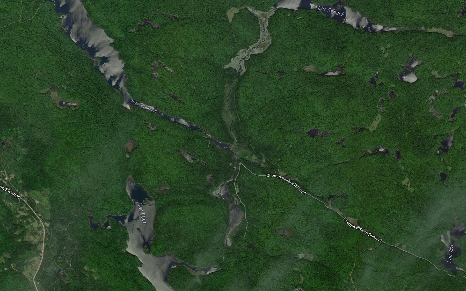 Satellite map of the Ruisseau Senack