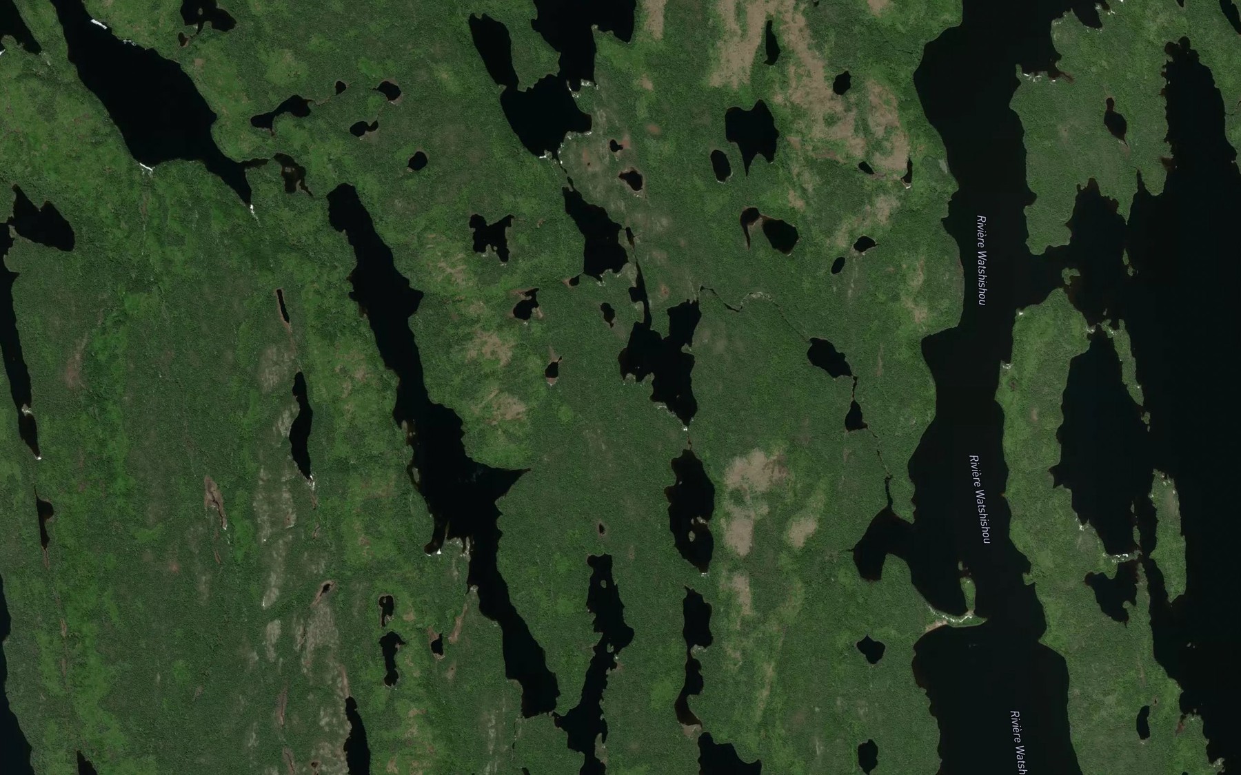 Satellite map of the Lacs Piahtaupeu