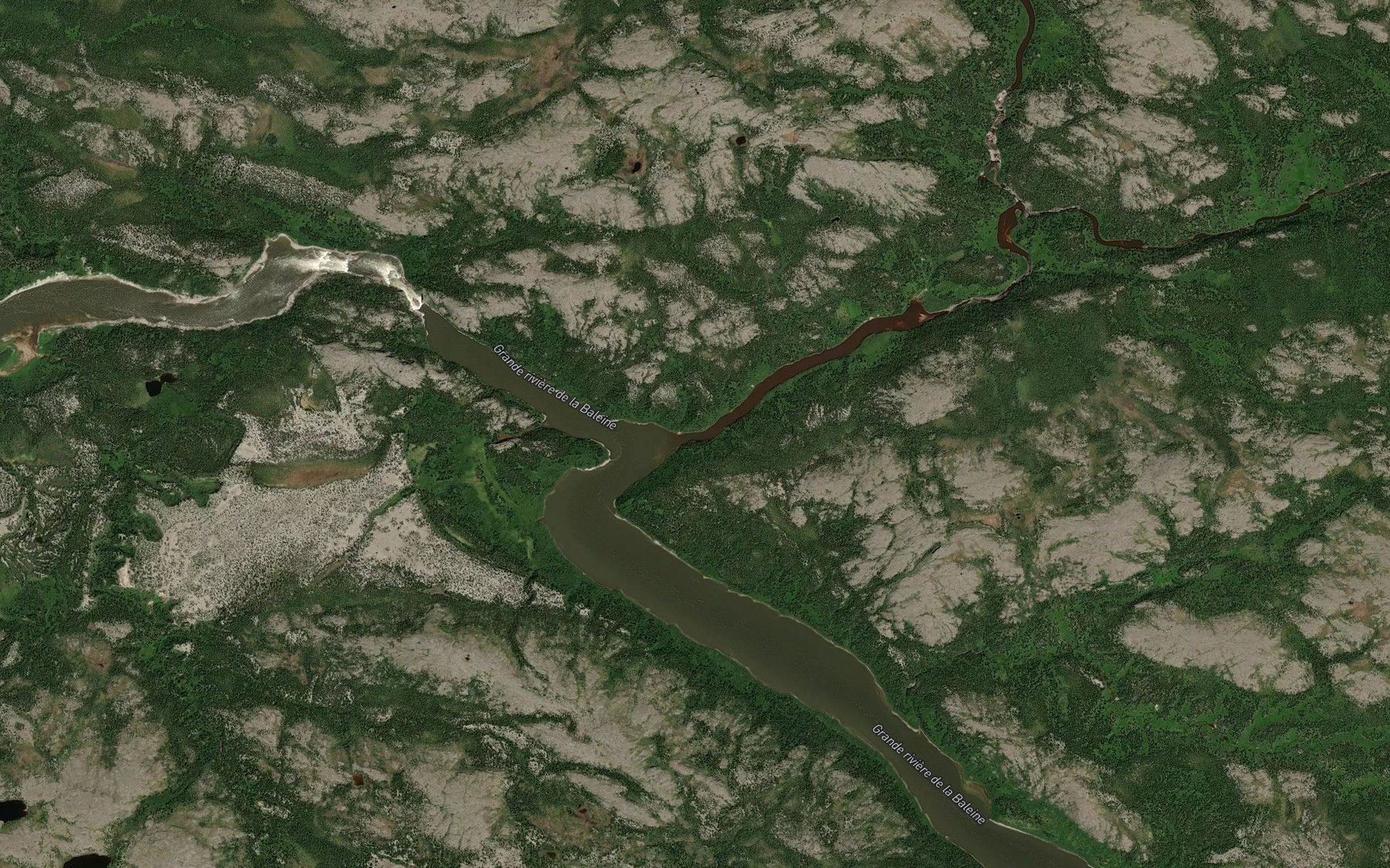 Satellite map of the Riviere Kwakwatanikapistikw