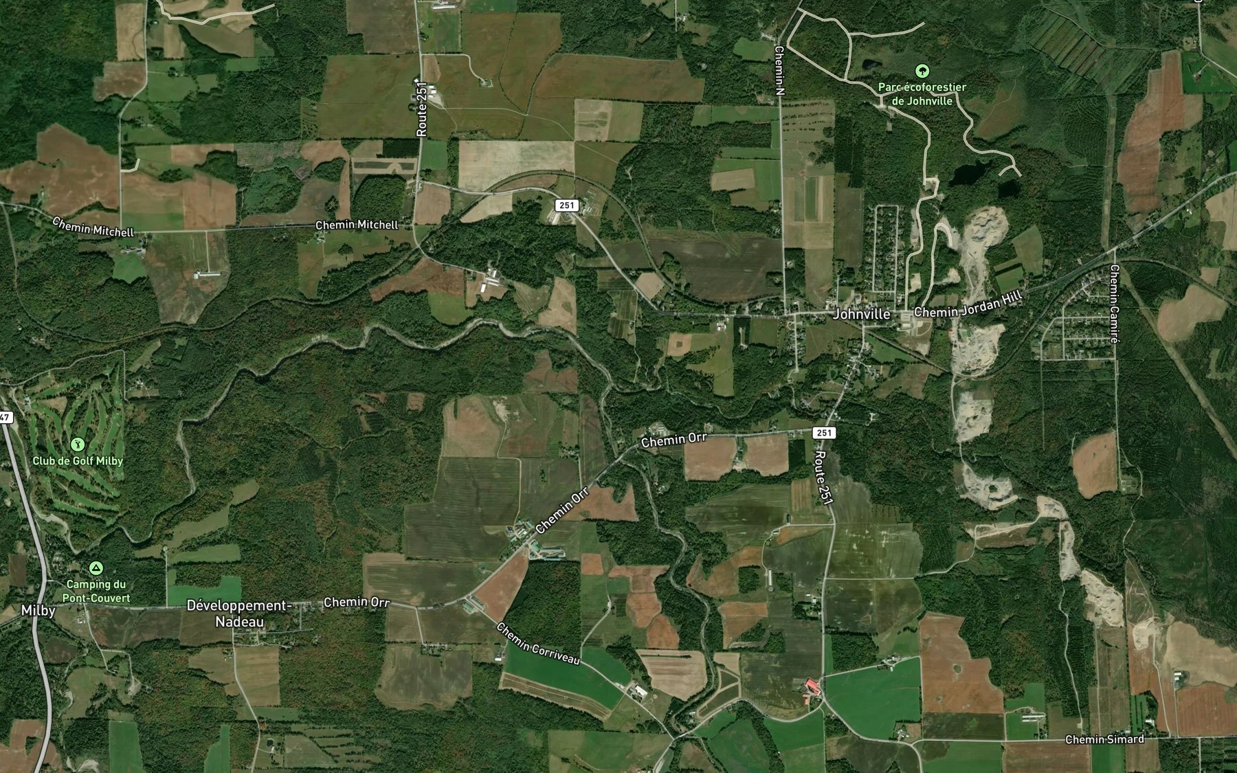 Satellite map of the Ruisseau Haseltine