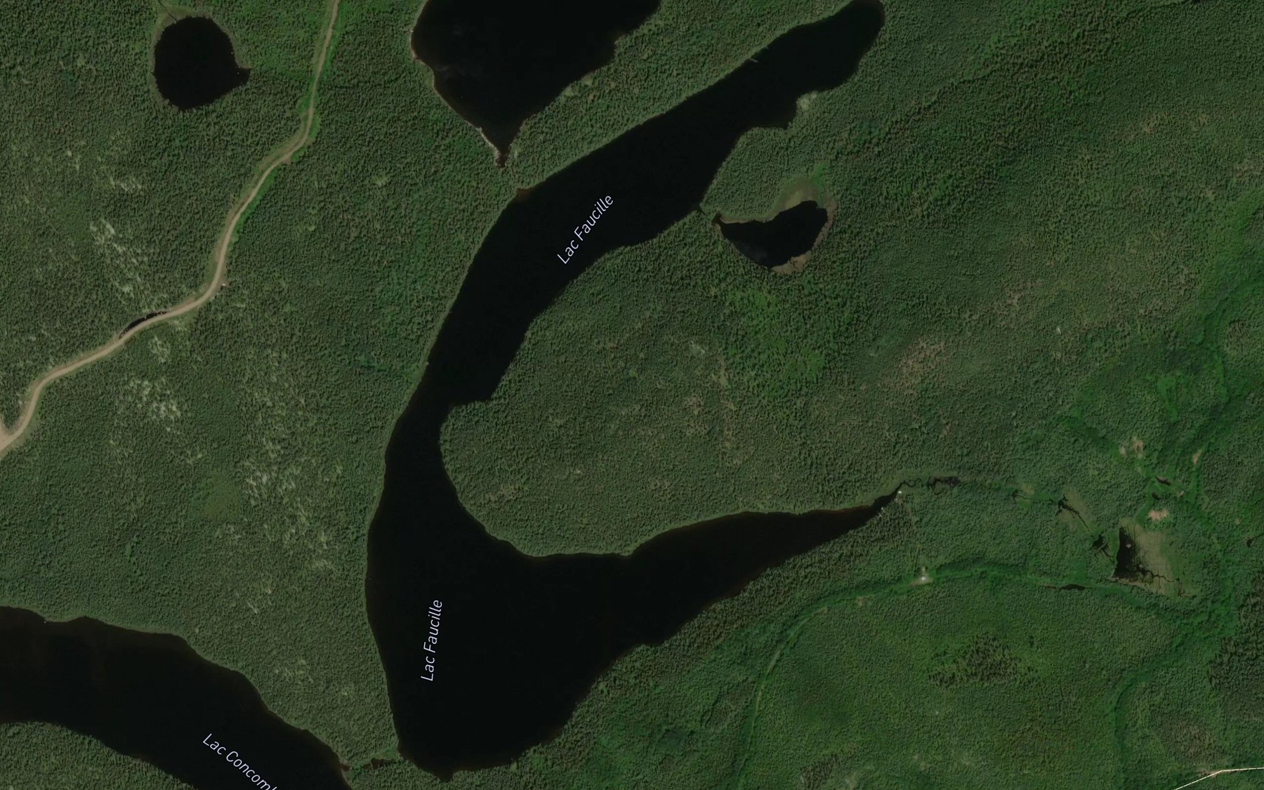Satellite map of the Lac Faucille