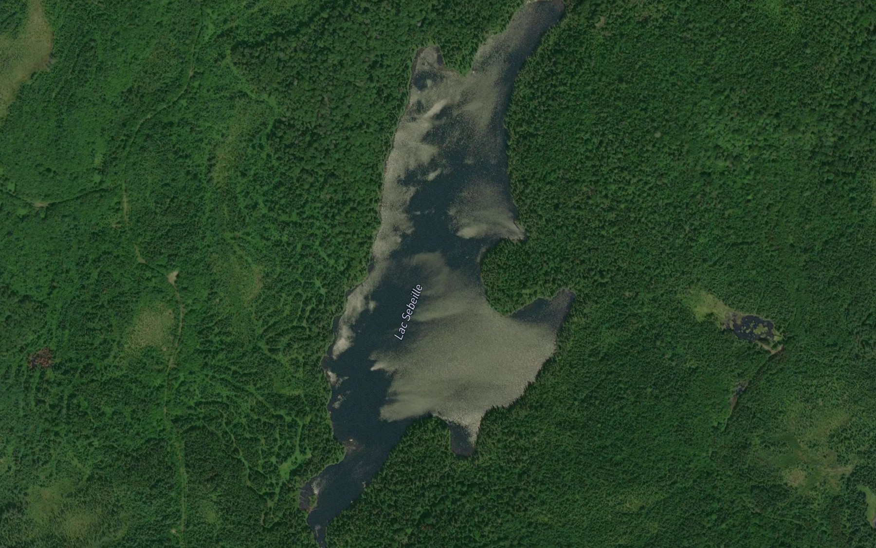 Satellite map of the Lac Sebeille