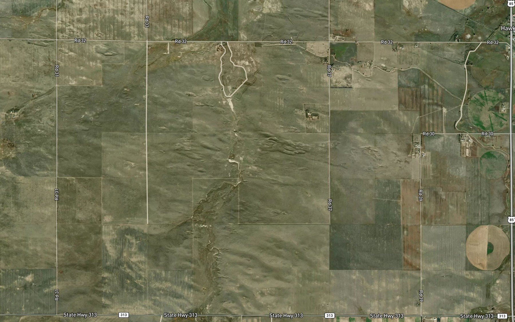 Satellite map of the Howery Reservoir