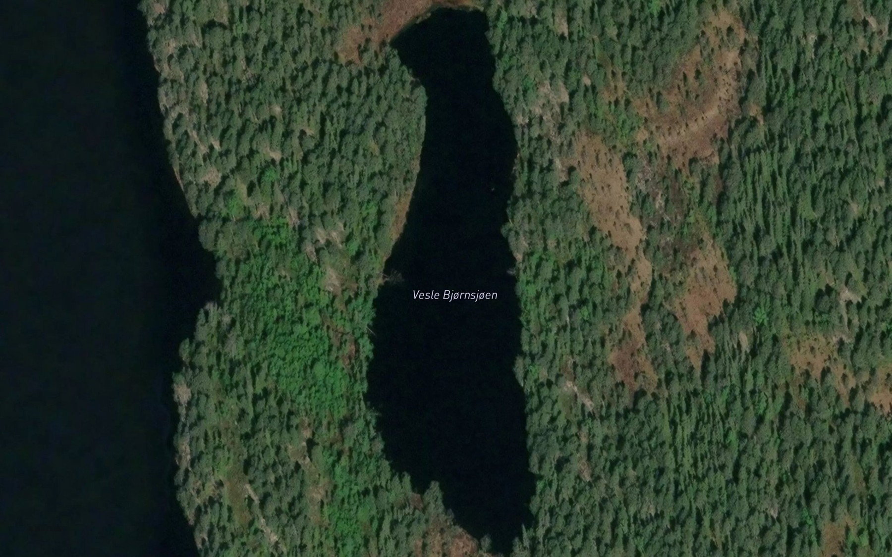 Satellite map of the Vesle Bjornsjoen