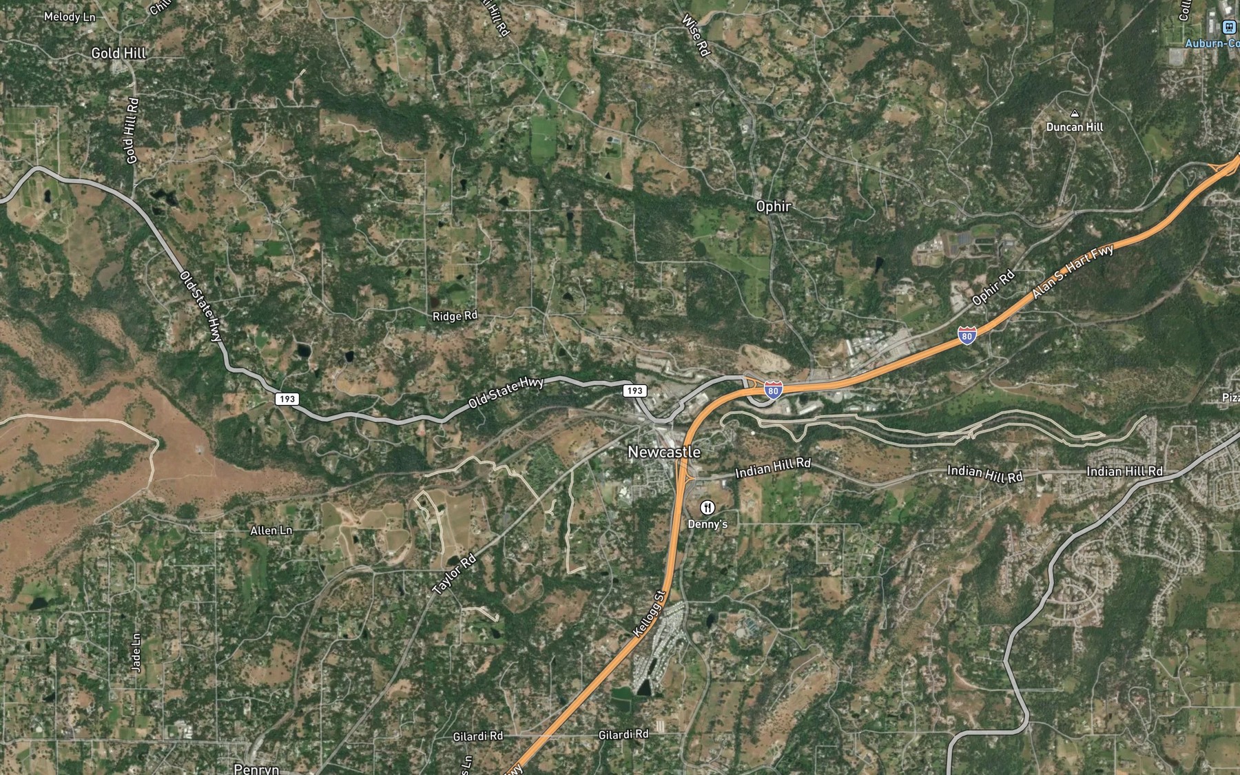Satellite map of the Lower Fiddler Green Canal