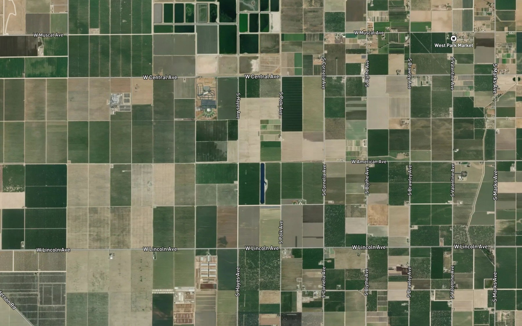 Satellite map of the Central Wasteway