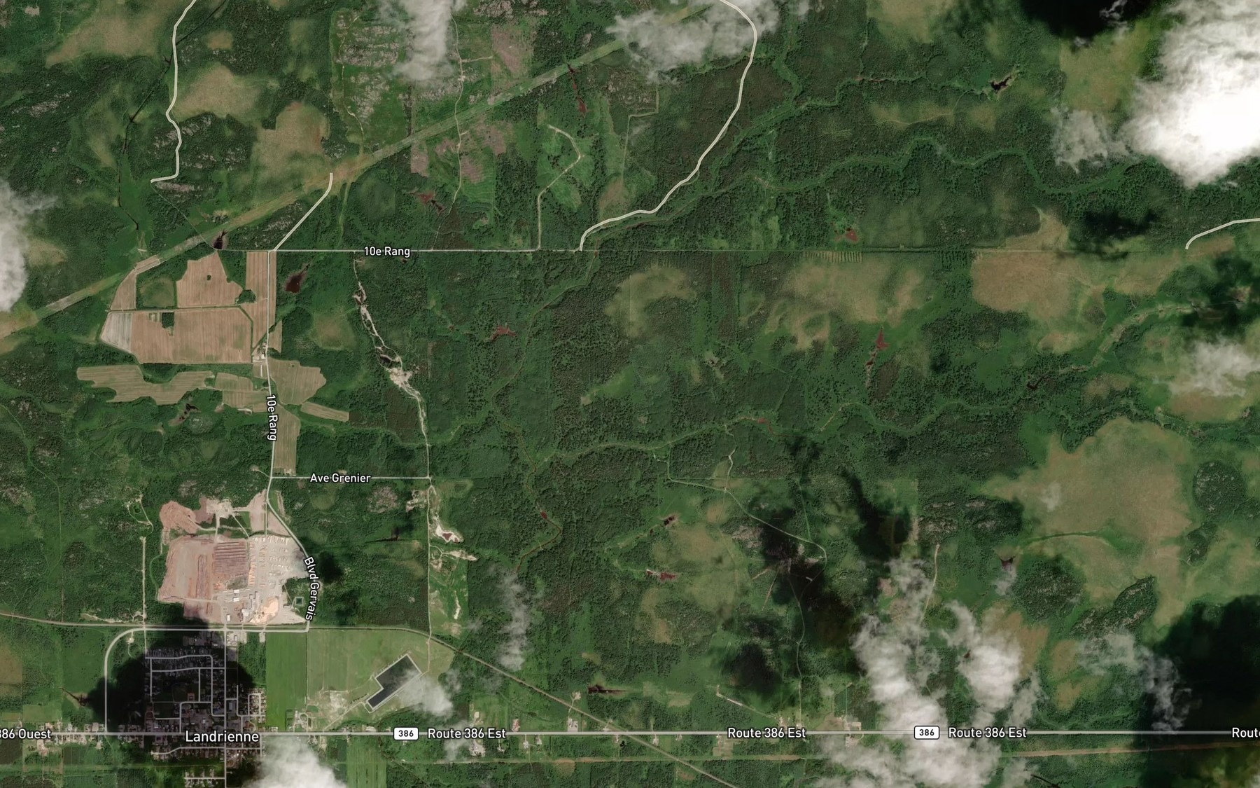 Satellite map of the Branche Lemay
