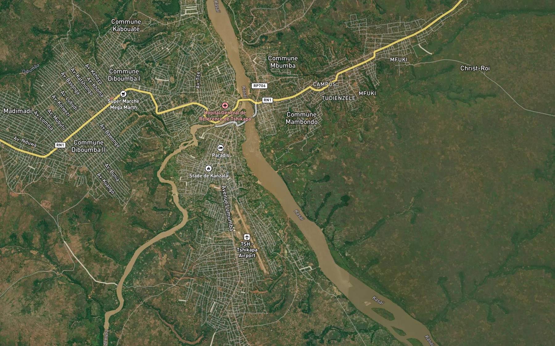 Satellite map of the Mabanda