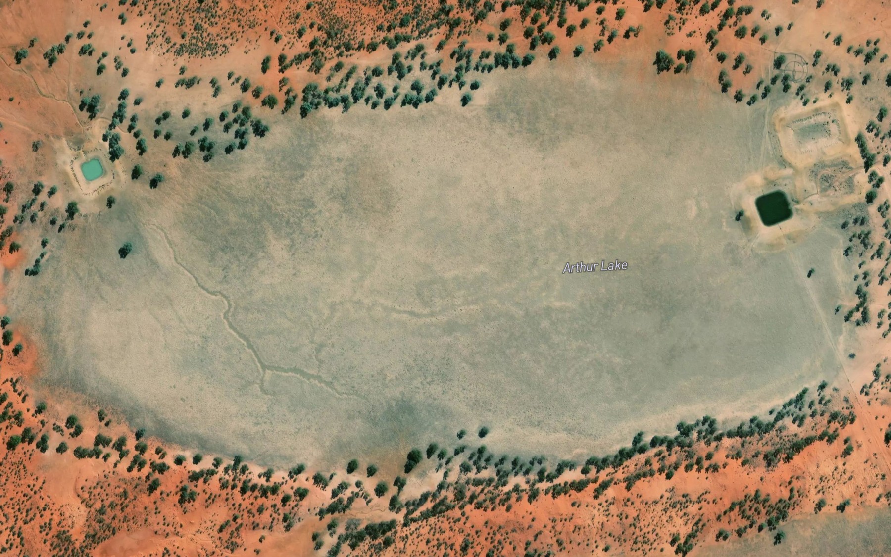 Satellite map of the Arthur Lake