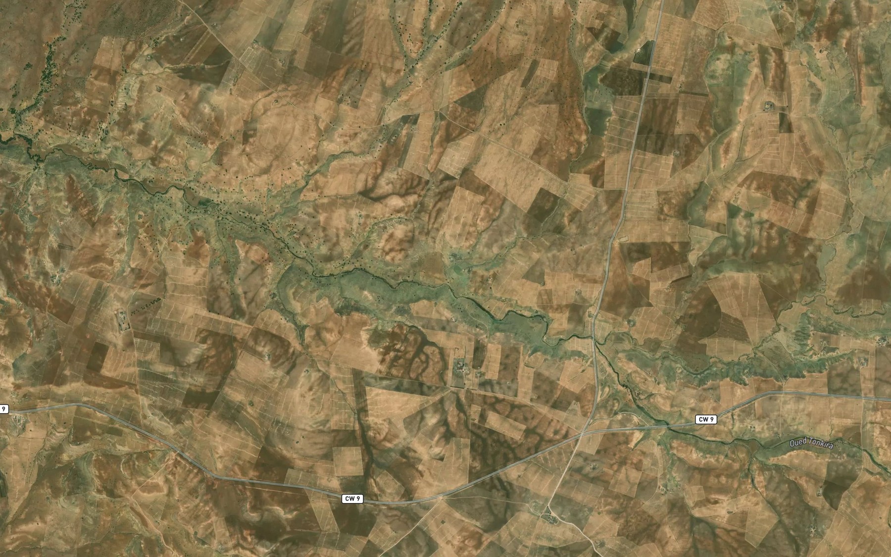Satellite map of the Chabet el Melah