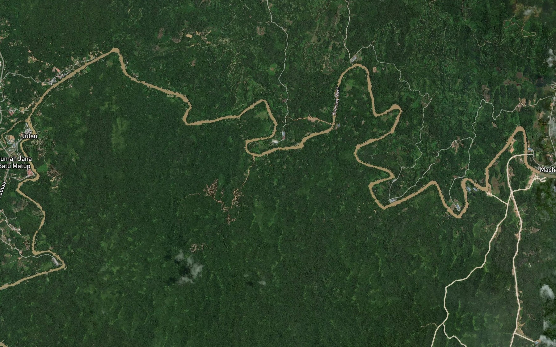 Satellite map of the Sungai Raya Ilir