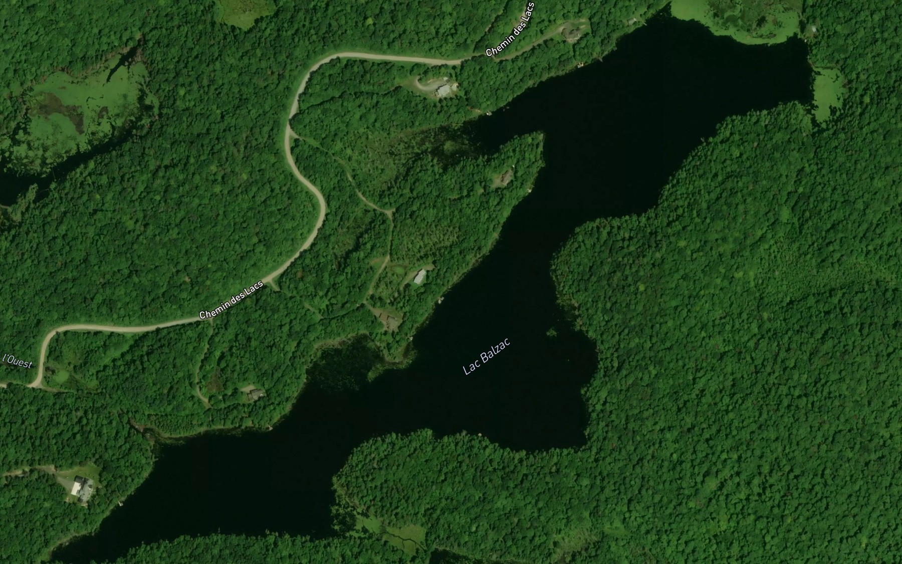 Satellite map of the Lac Rainbow d'en Haut