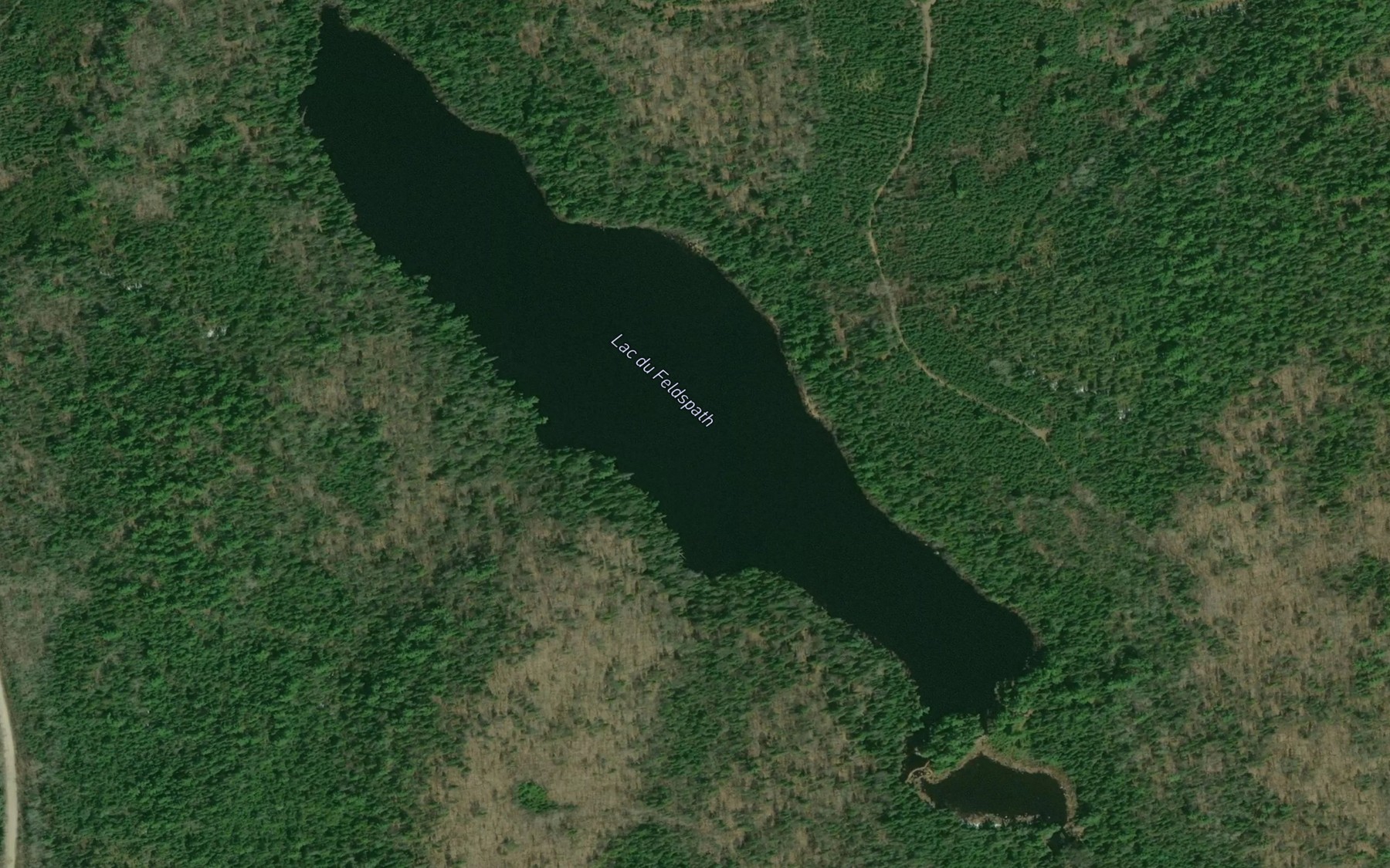 Satellite map of the Lac du Feldspath