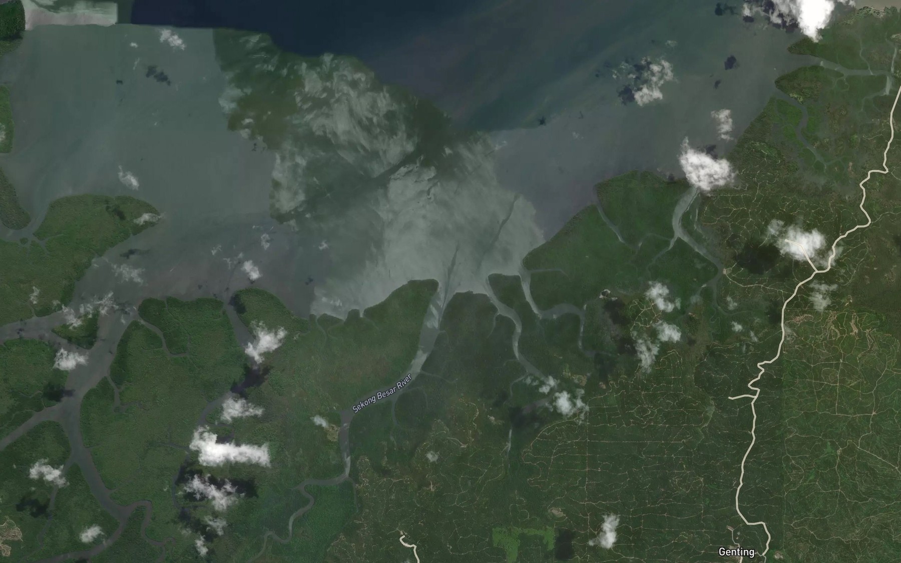 Satellite map of the Kuala Sekong