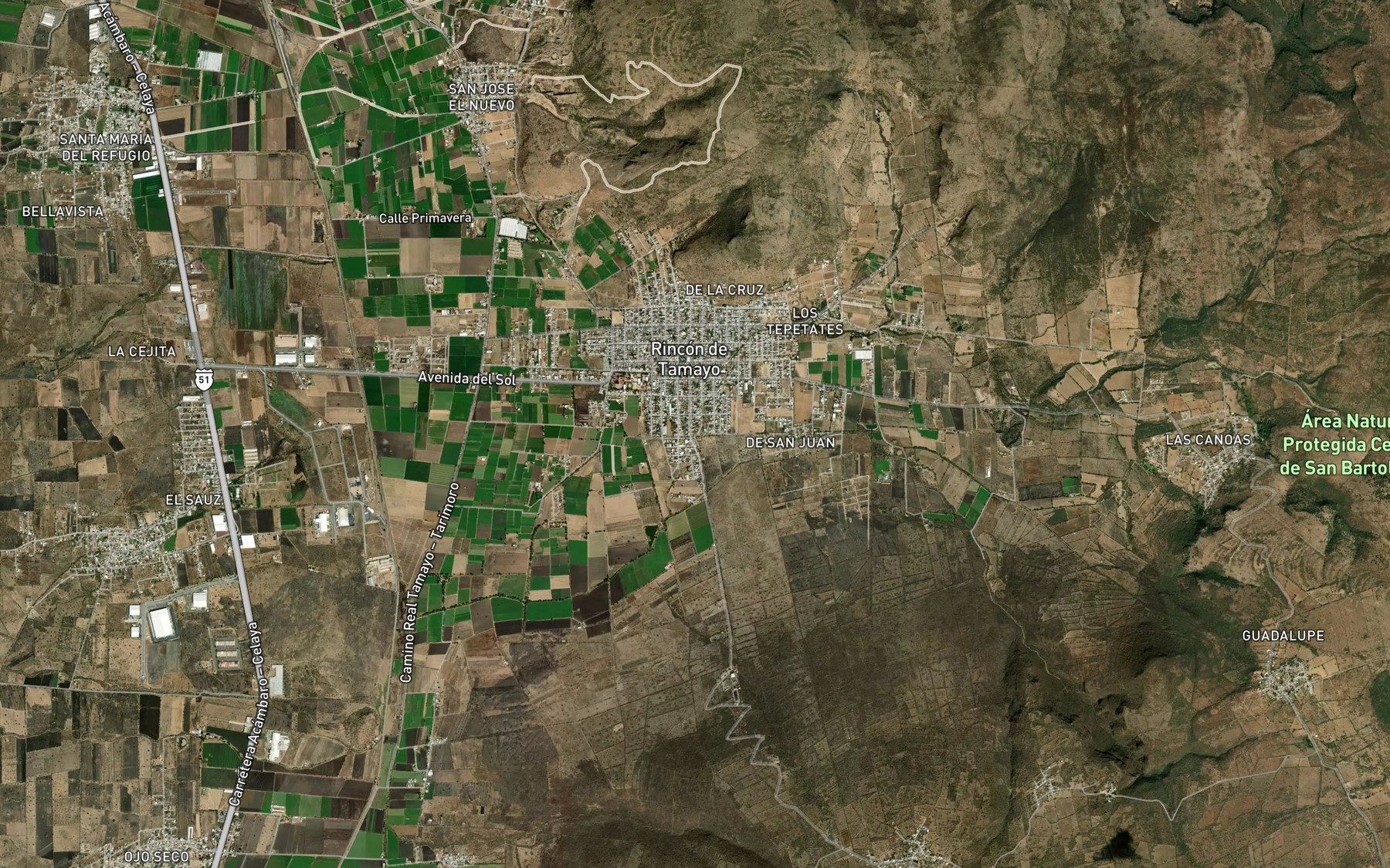 Satellite map of the Las Animas