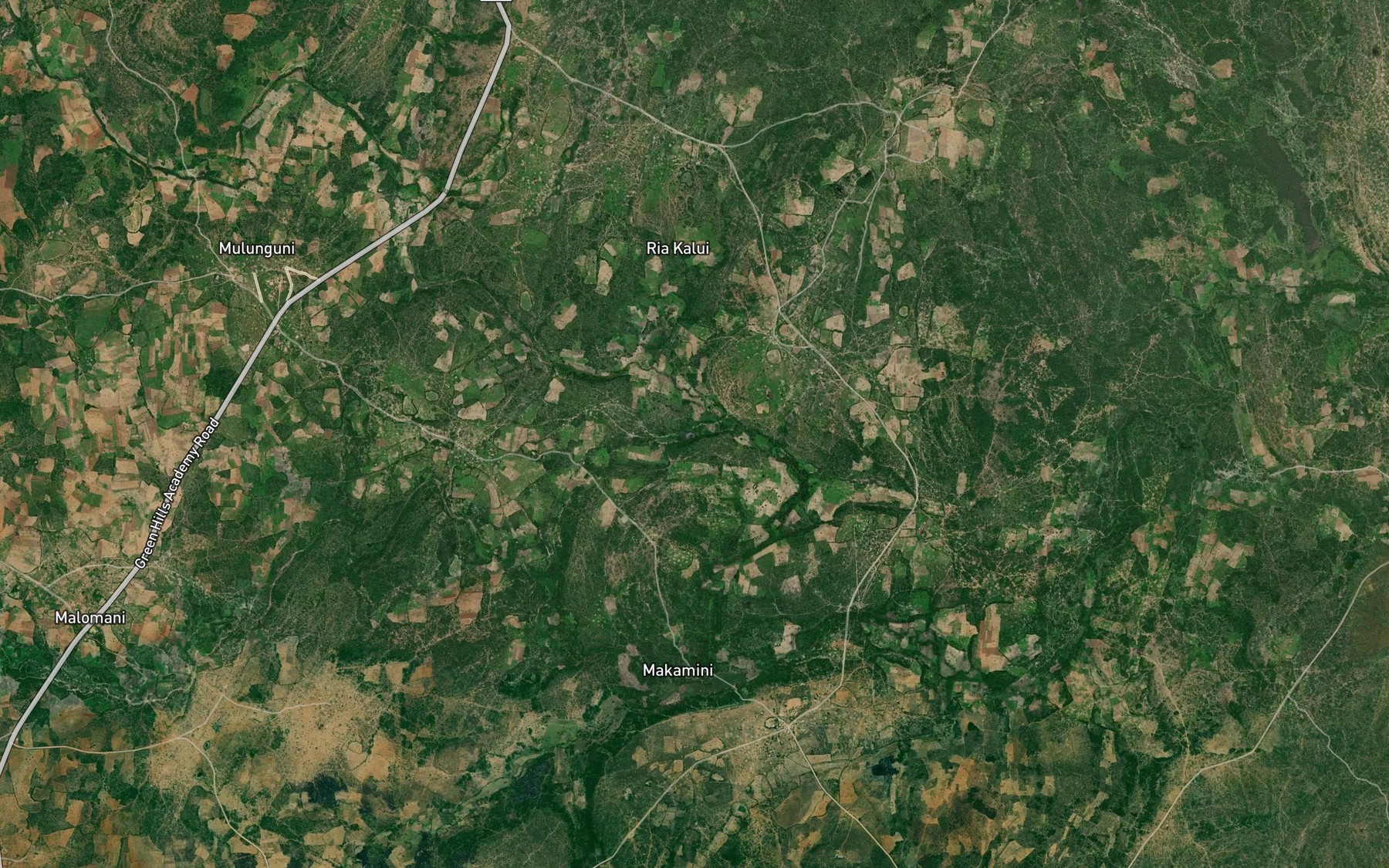 Satellite map of the Ryakalui Dam