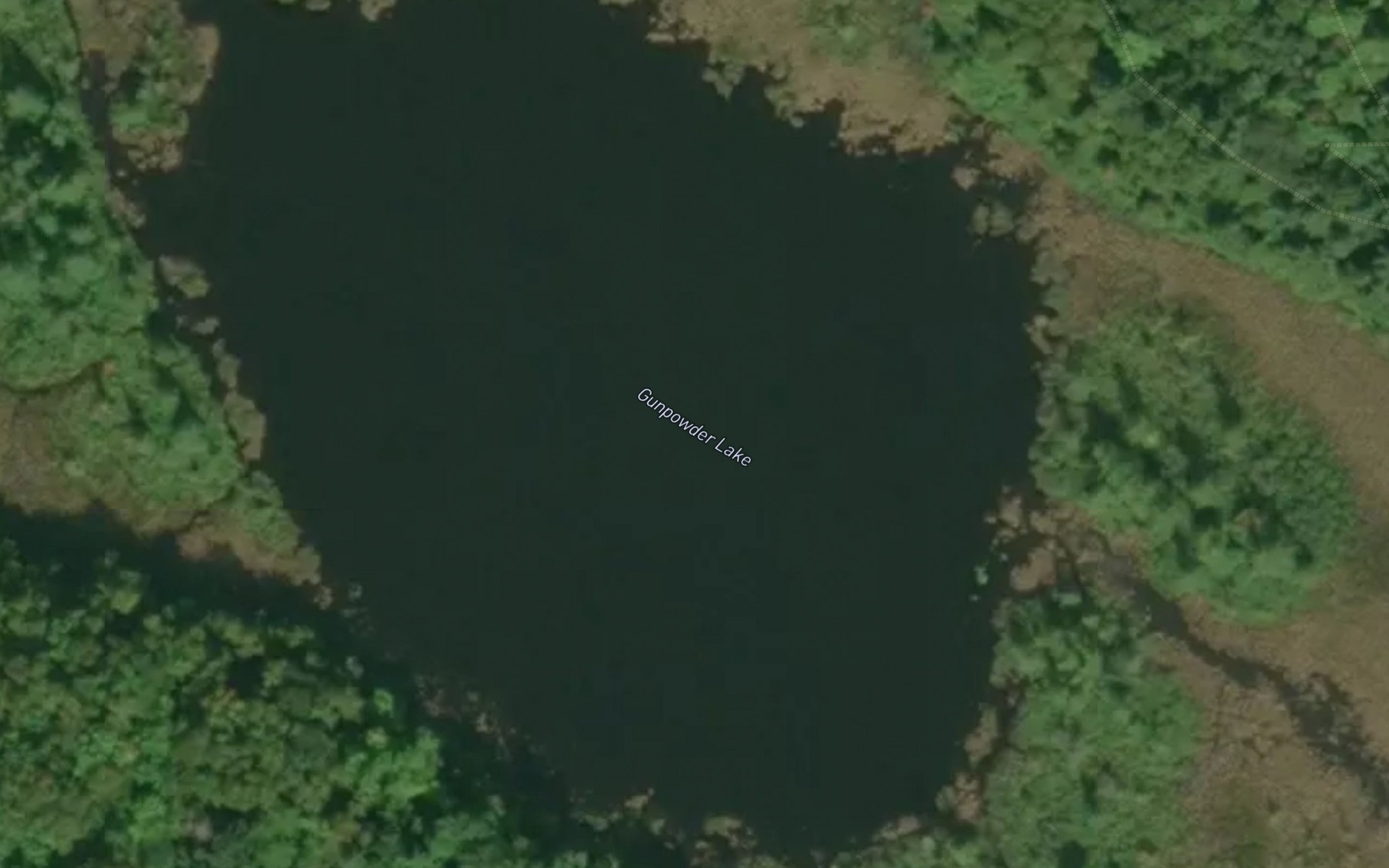 Satellite map of the Gunpowder Lake