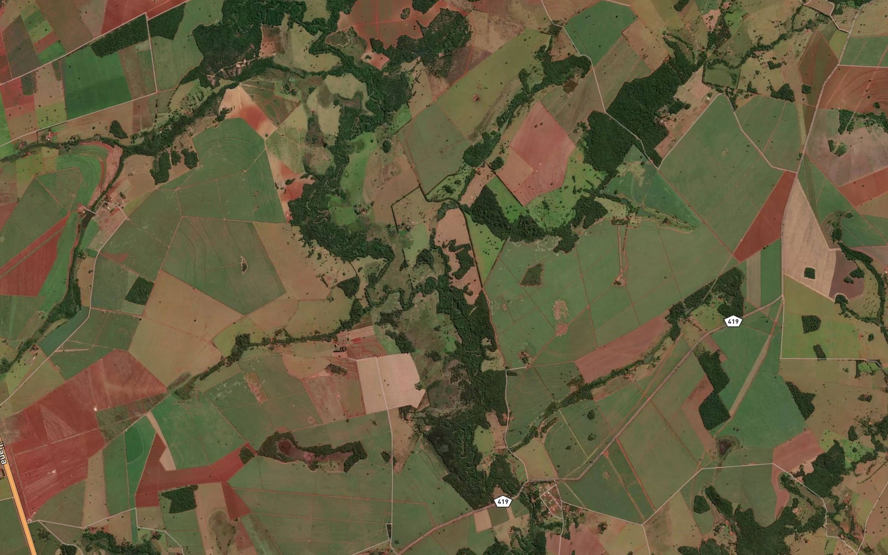 Satellite map of the Corrego da Gabiroba