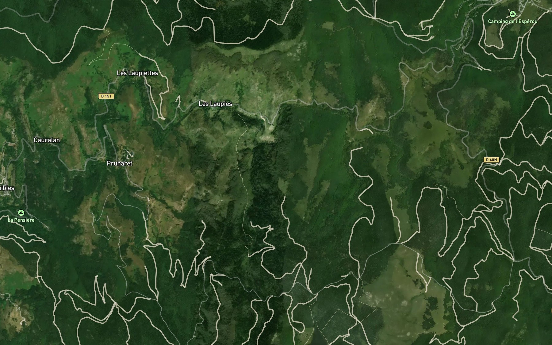 Satellite map of the Valat des Gardies
