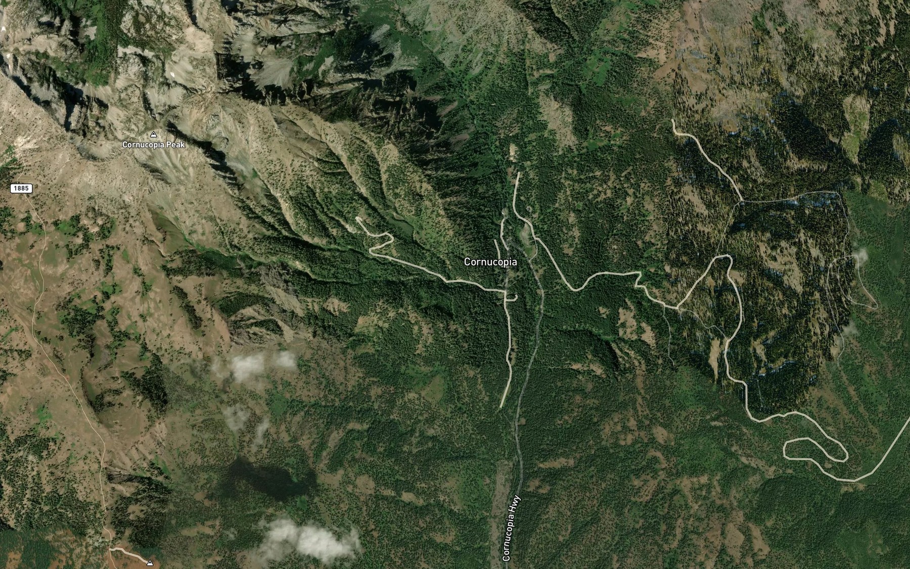 Satellite map of the Fall Creek