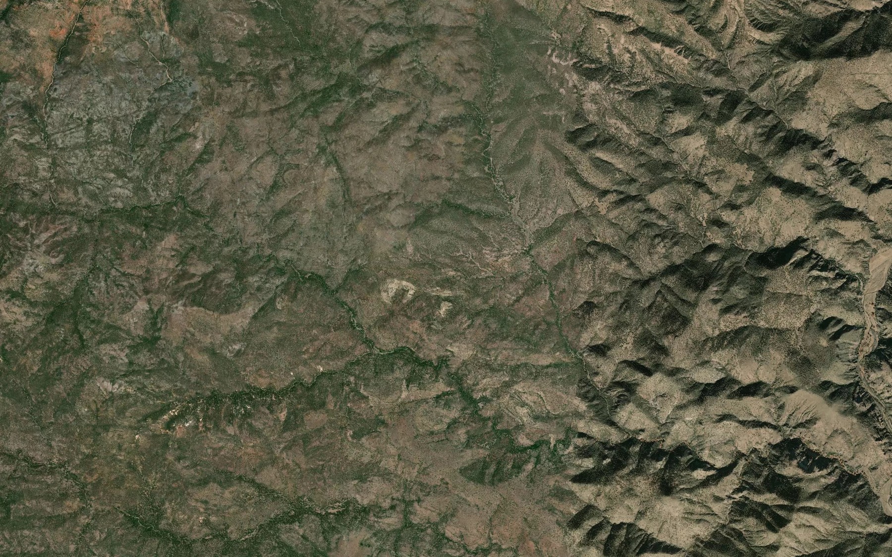 Satellite map of the Yellow Springs