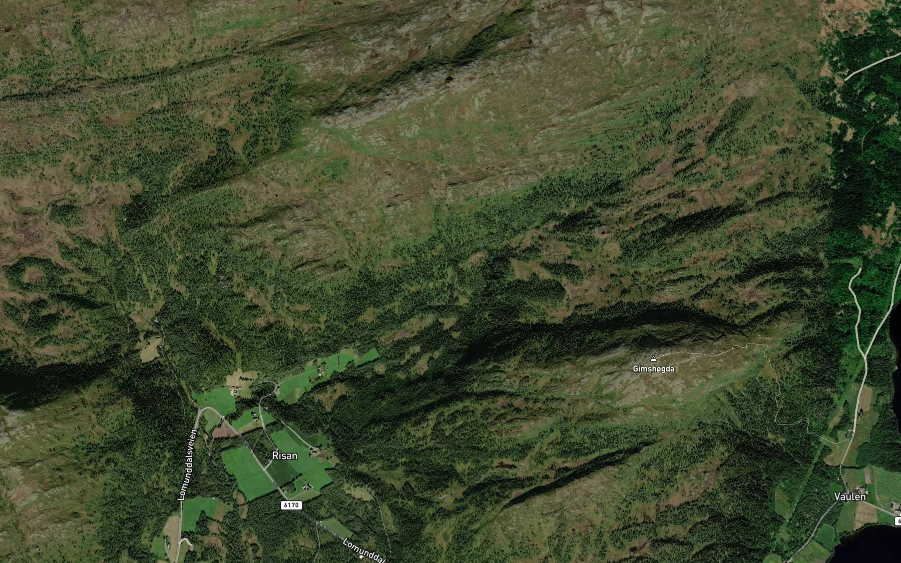 Satellite map of the Byabekken