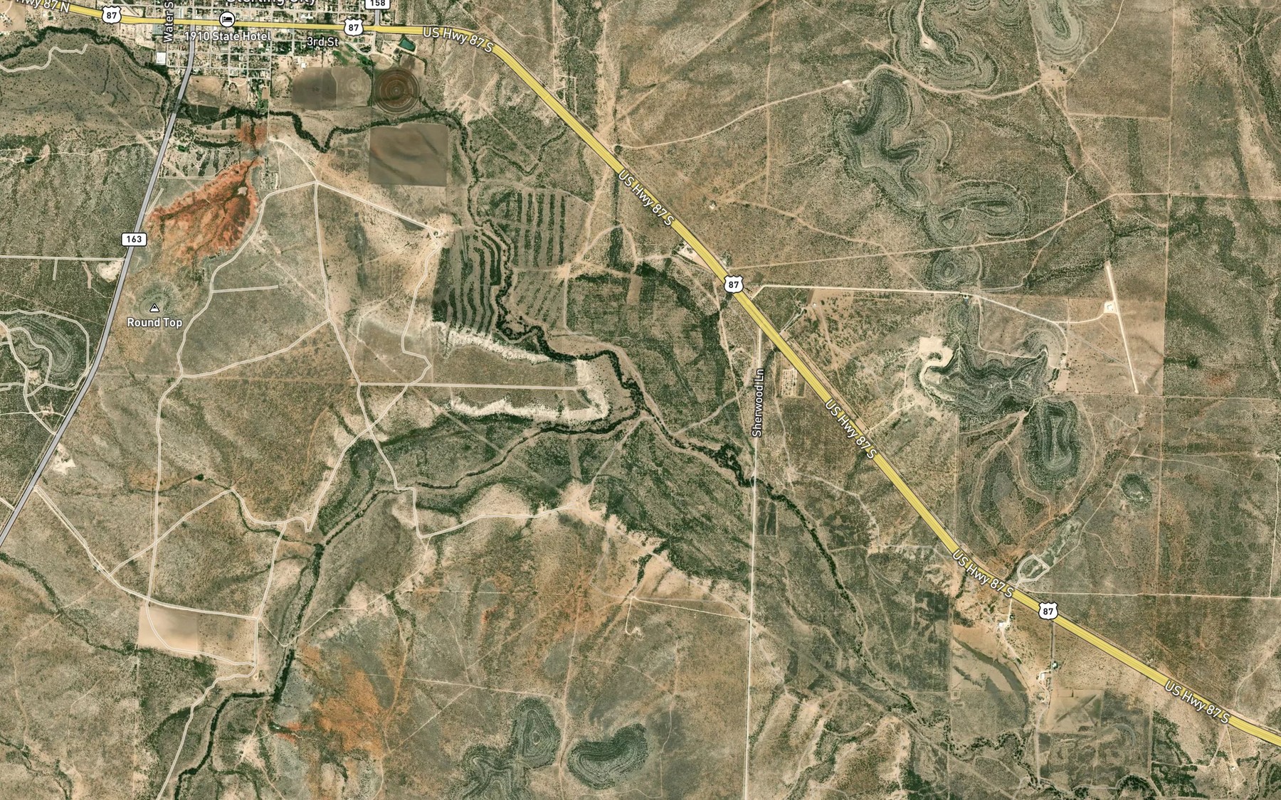 Satellite map of the Sterling Creek