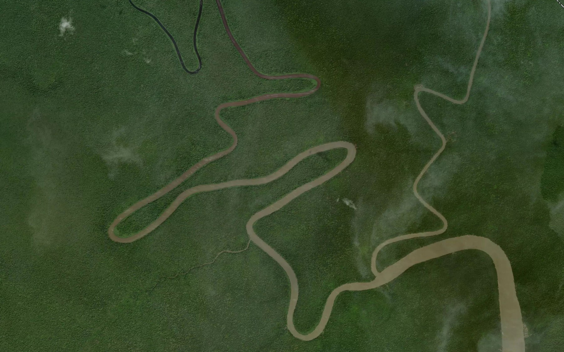 Satellite map of the Wabida Creek