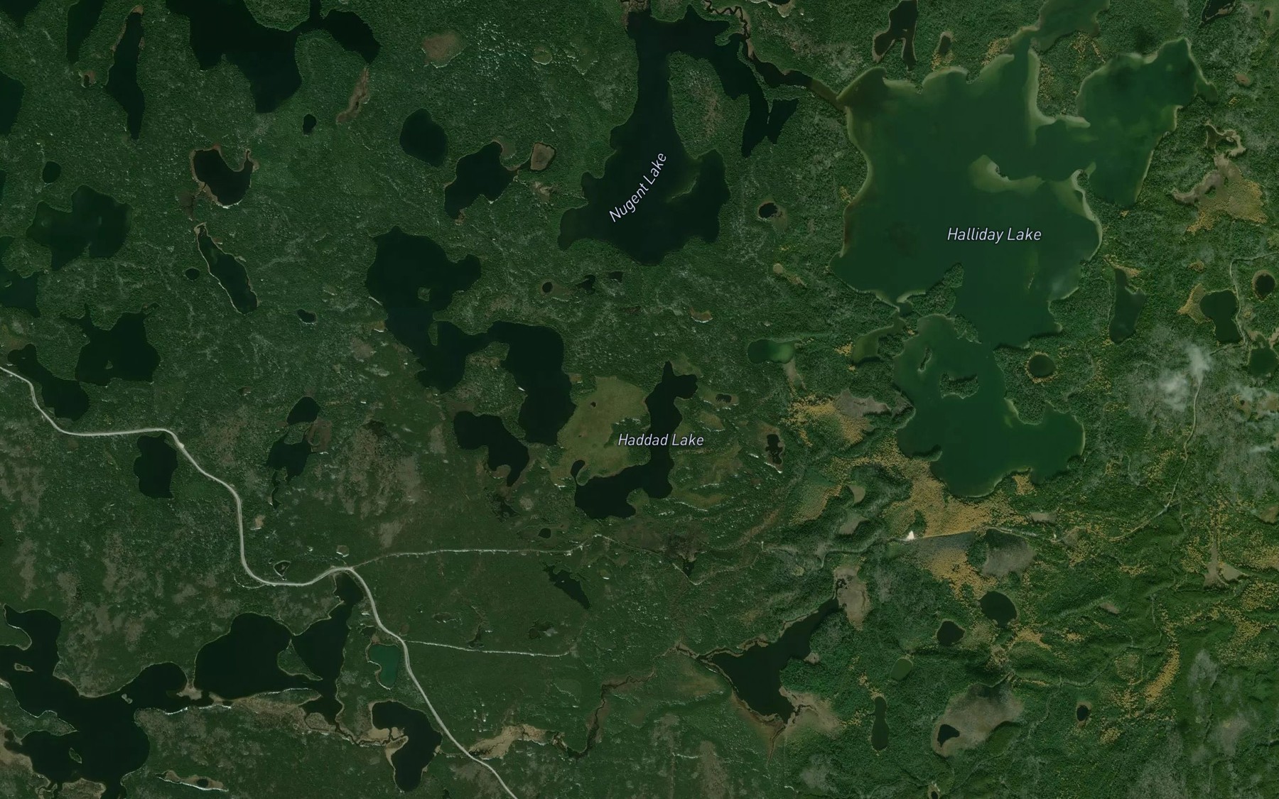 Satellite map of the Parting Creek