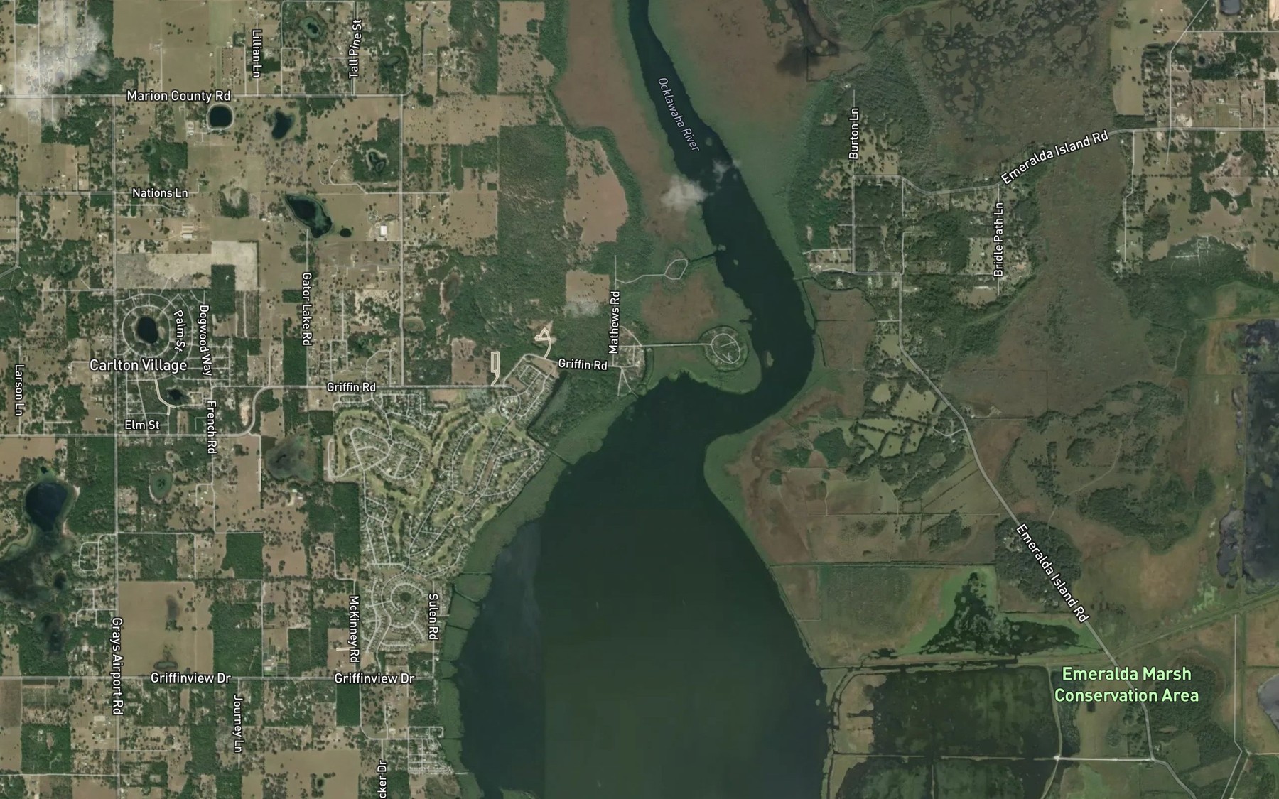 Satellite map of the Pine Island Fish Camp