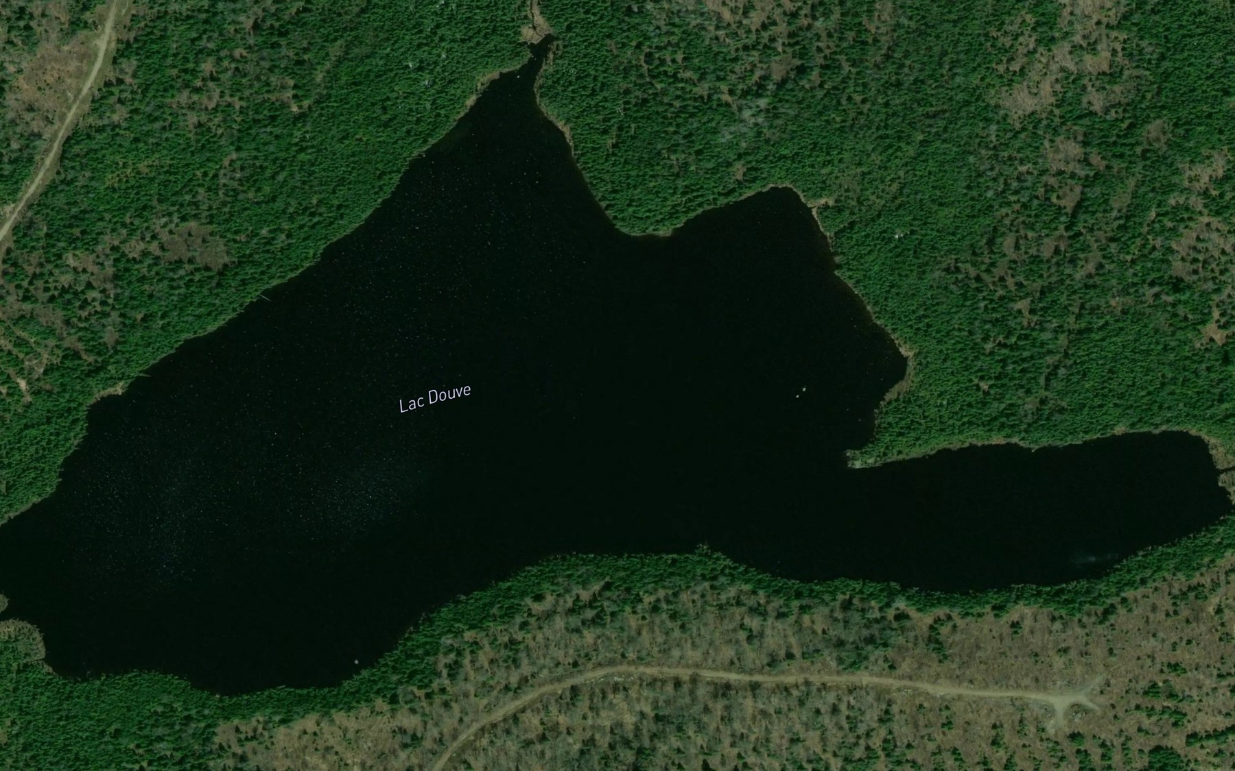 Satellite map of the Lac Douve