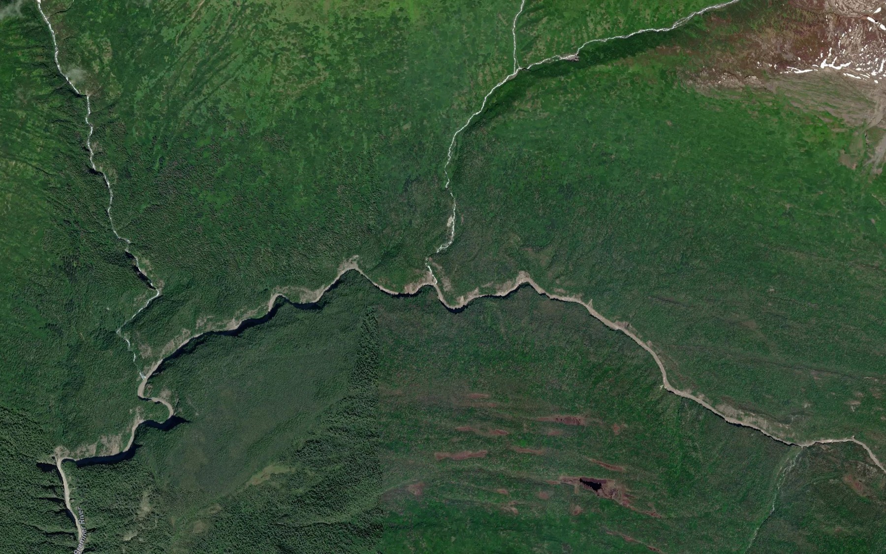 Satellite map of the Lost Creek