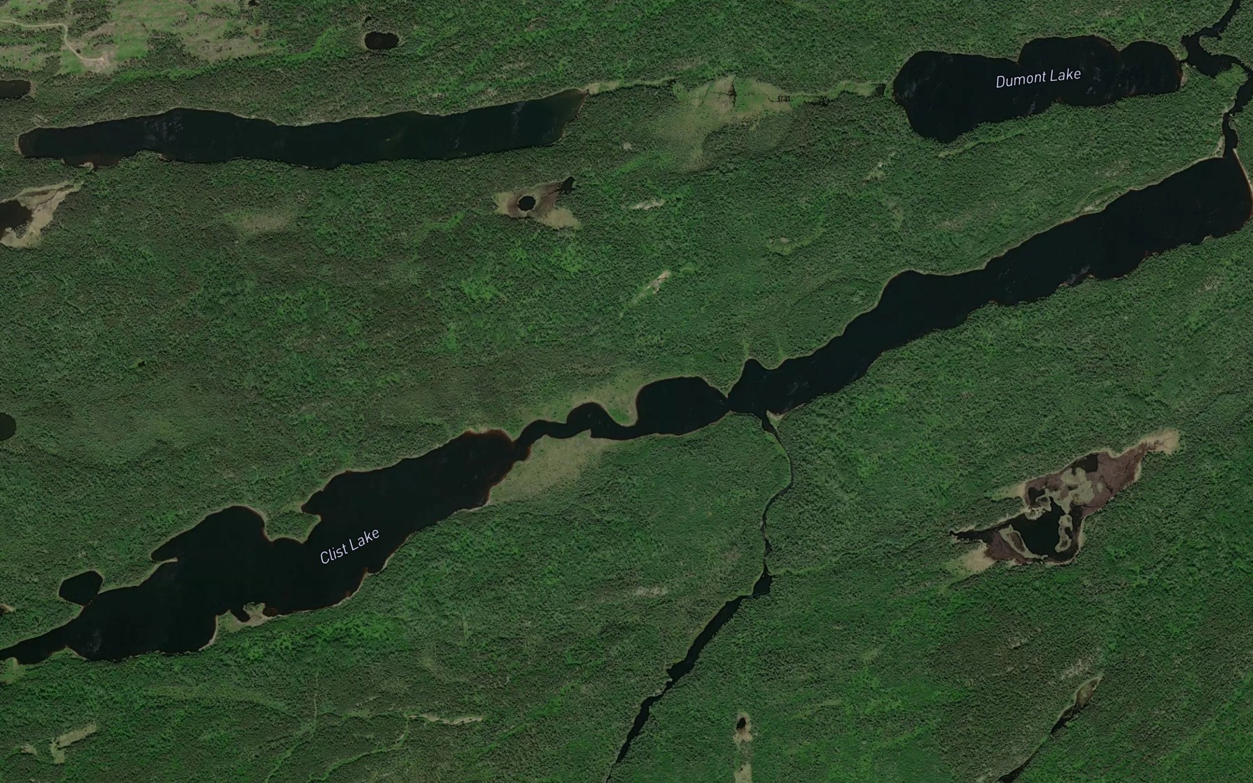 Satellite map of the Clist Lake