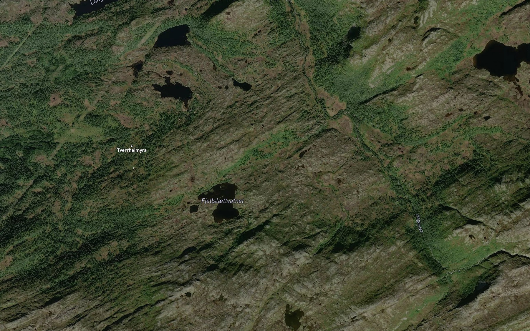 Satellite map of the Fjellslaettbekken