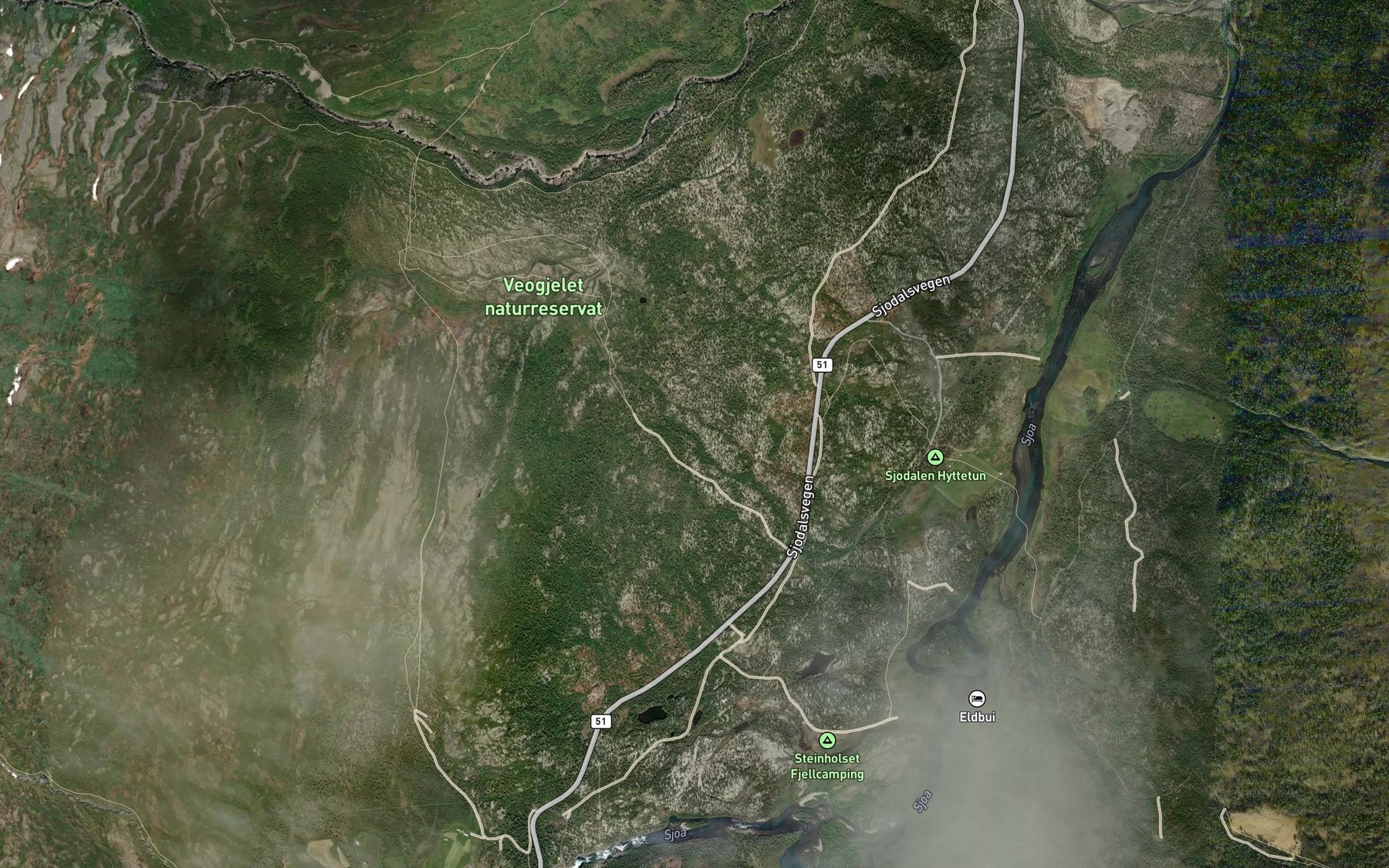Satellite map of the Skobekken