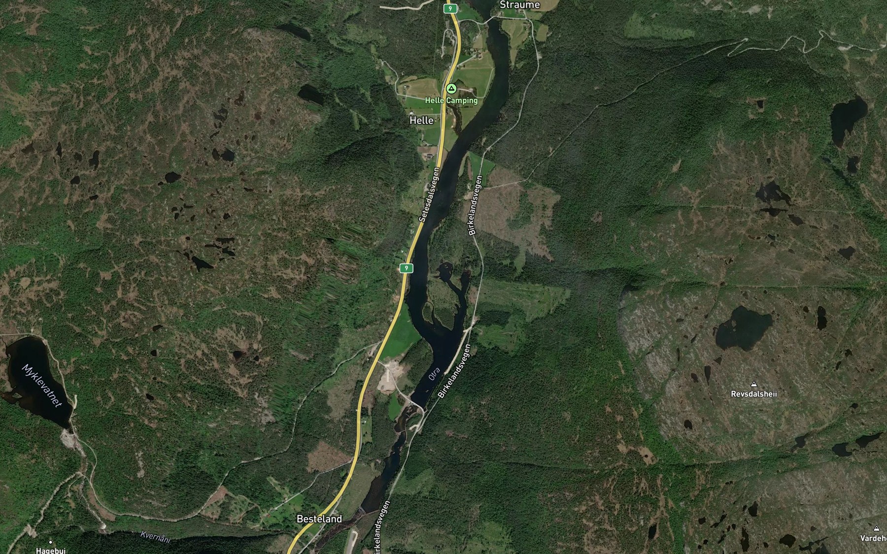 Satellite map of the Bjortjorn