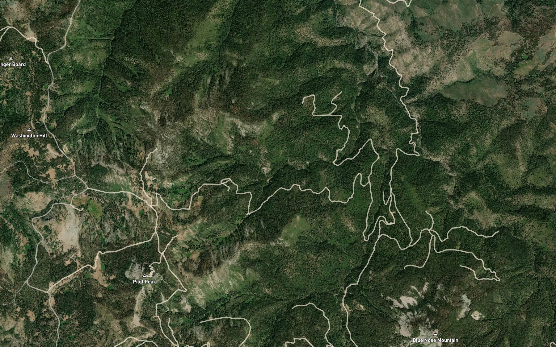 Satellite map of the South Fork Poorman Creek